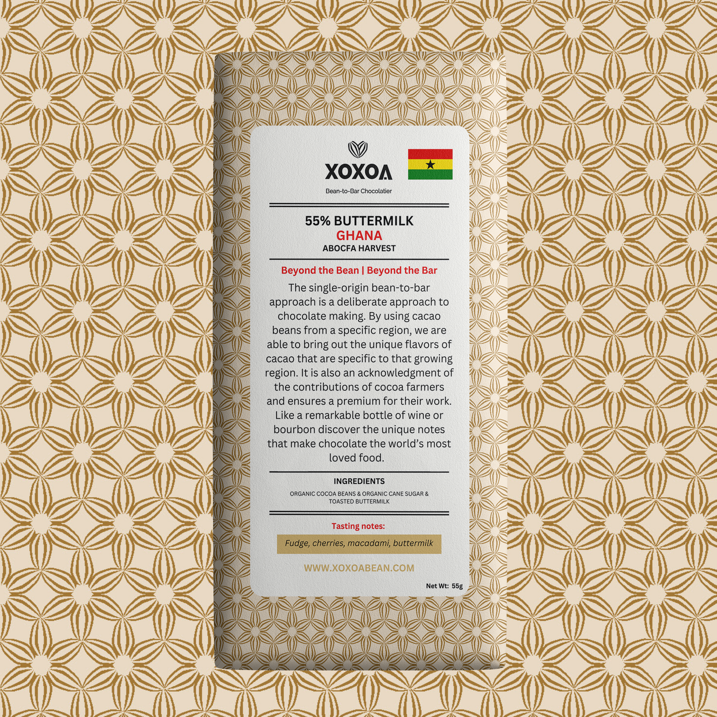 Sweet Buttermilk | Single-Origin Ghana 55% Buttermilk Chocolate Bar