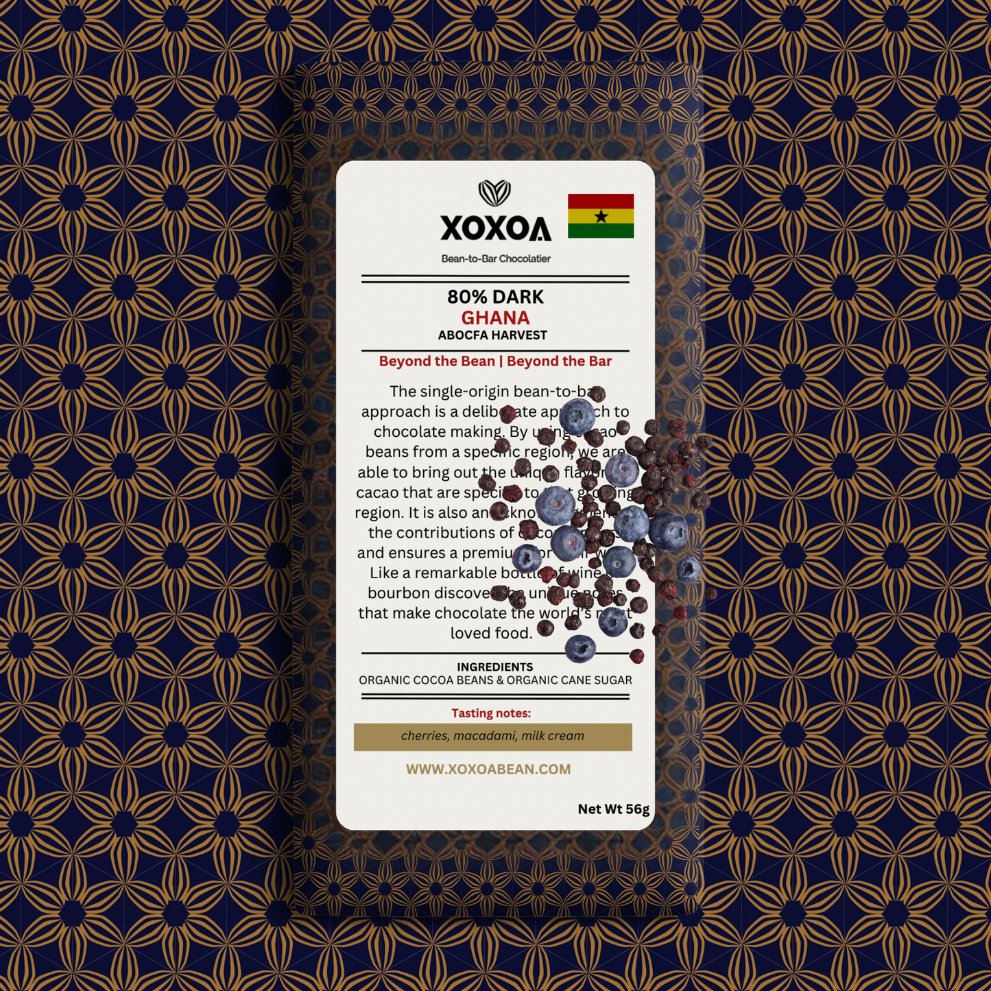 🫐 Ghana 80% + Dried Blueberries