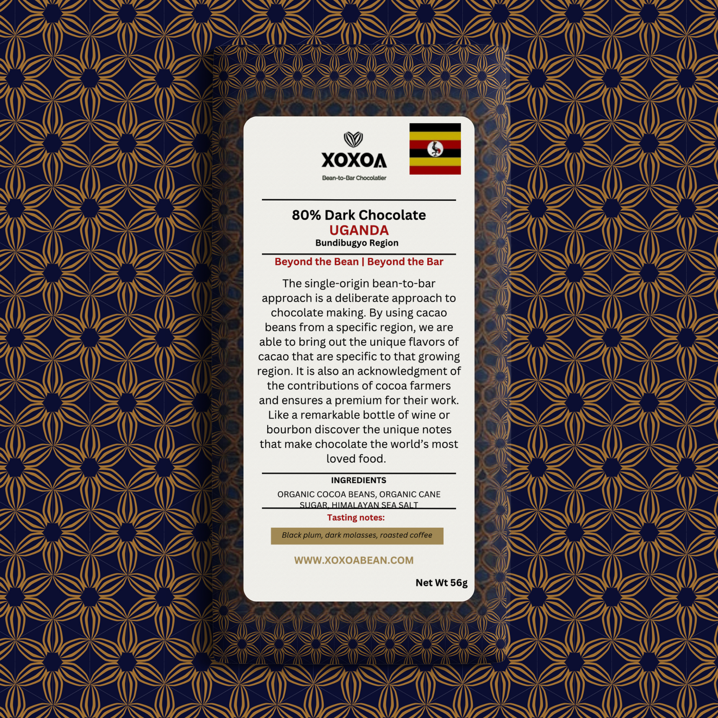 Dark Chocolate | Single-Origin Uganda 80% Chocolate Bar