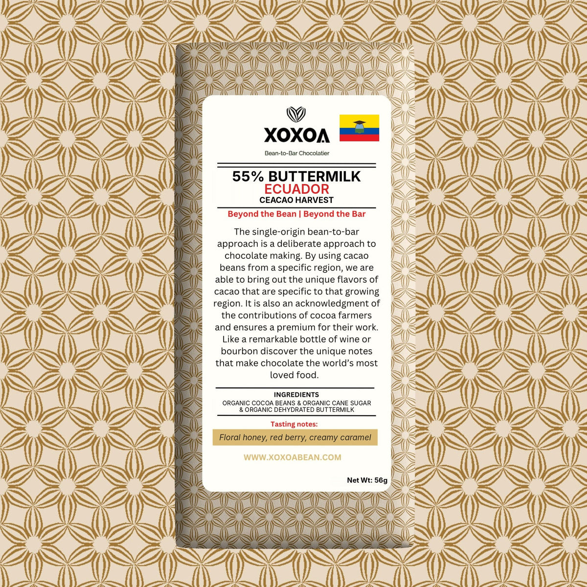Ecuador 55% Buttermilk chocolate bar
